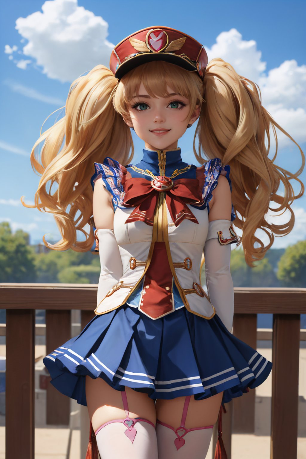 00053-2818097098-(masterpiece, best quality_1.2), , cowboy shot, solo, 1girl, weisswindval, smile, looking at viewer, arms behind back, twintails.jpg